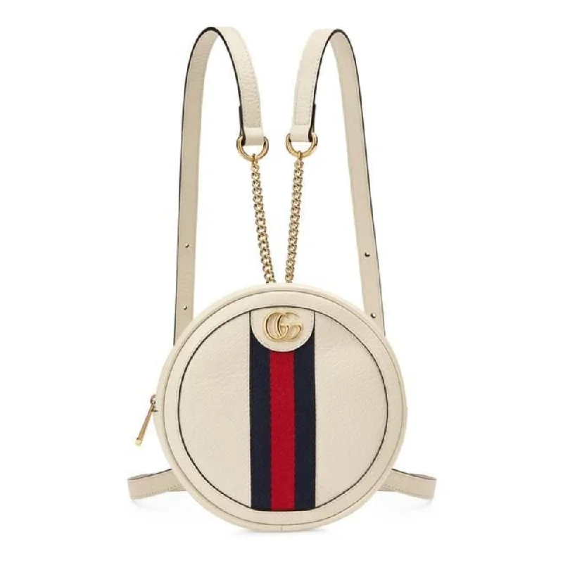 Gucci handbags for women with a patent - leather finishGucci Women Ophidia Mini Zaino White Leather Backpack