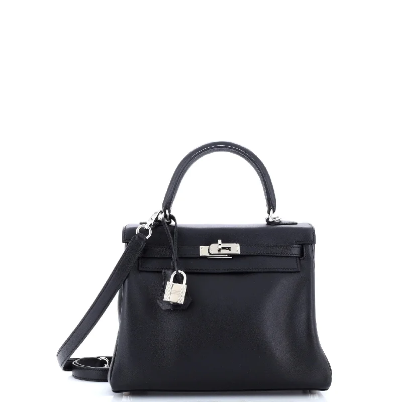 Gucci handbags for women with a back - zip pocketKelly Handbag Noir Swift with Palladium Hardware 25