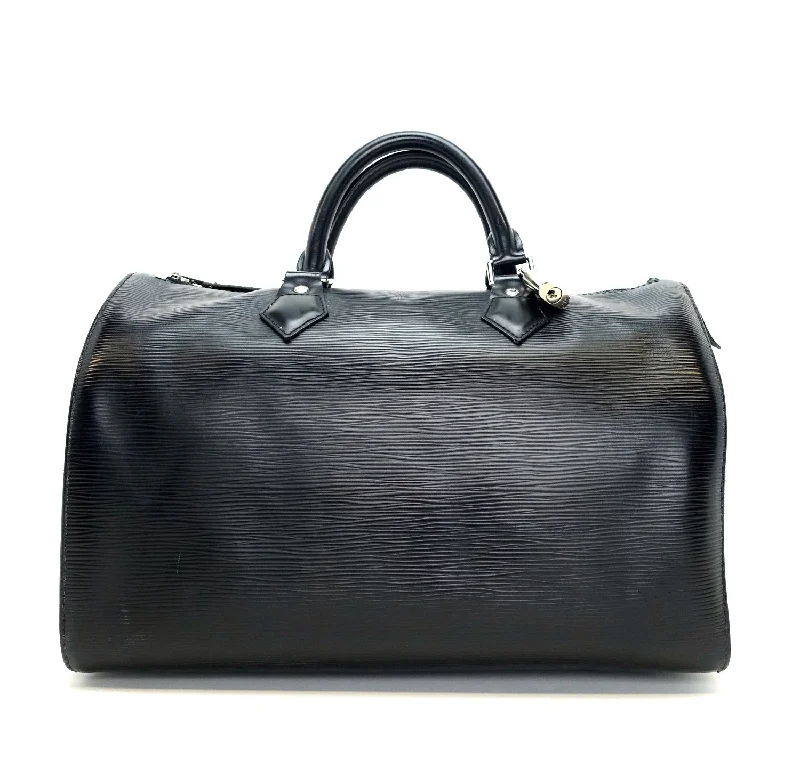 Louis Vuitton bags with a front - zip pocket for small items like keysSpeedy 30 Black Epi Leather Handbag