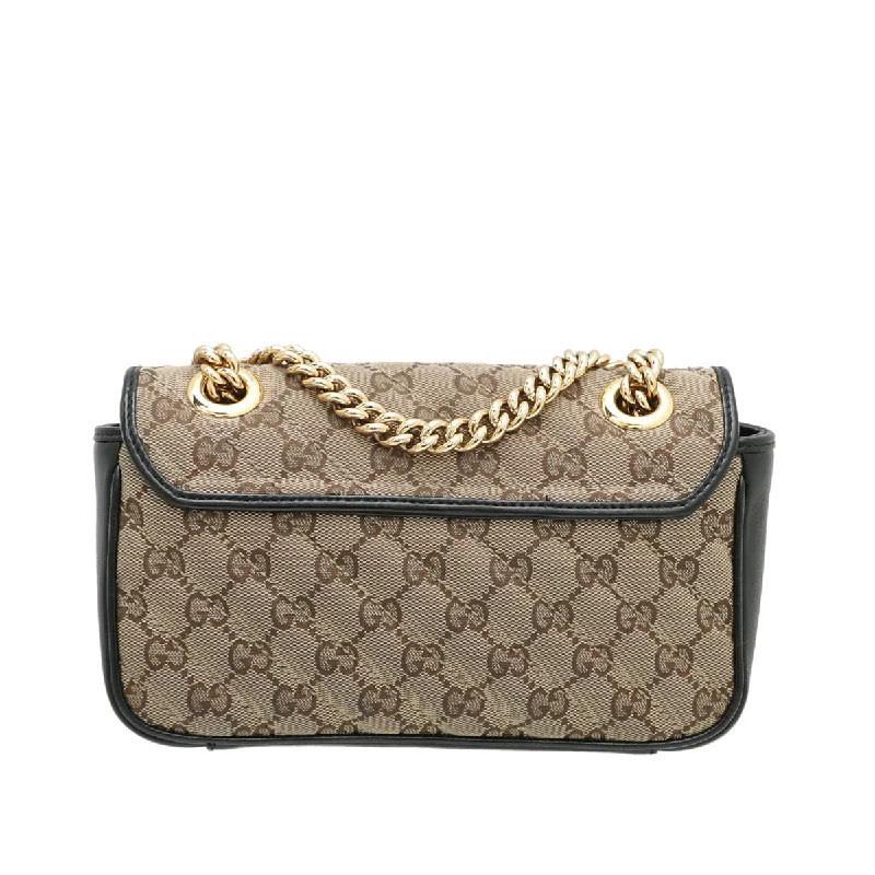 Women Gucci bags with a zip - around closure for securityGucci Bicolor GG Marmont Bag