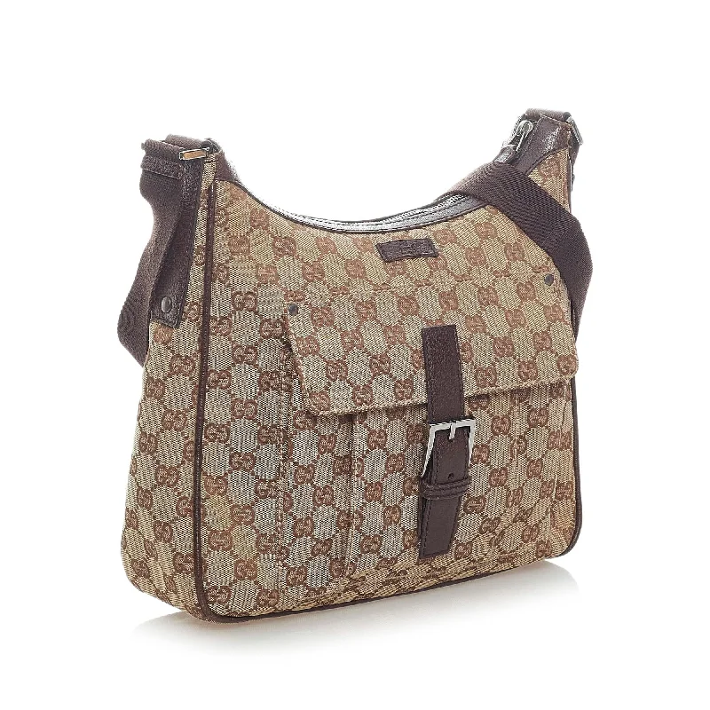 Women Gucci Sylvie bags featuring the signature web stripeGucci GG Canvas Crossbody Bag (33301)