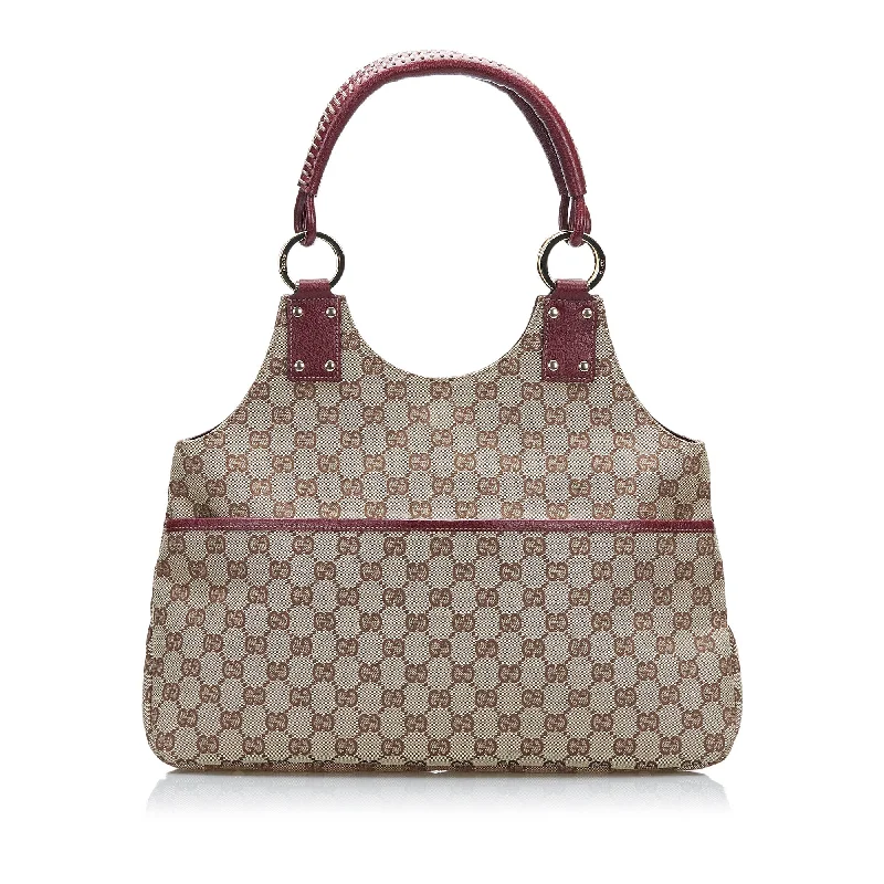 Women Gucci bags with a magnetic snap closure for easy accessGucci GG Canvas Handbag