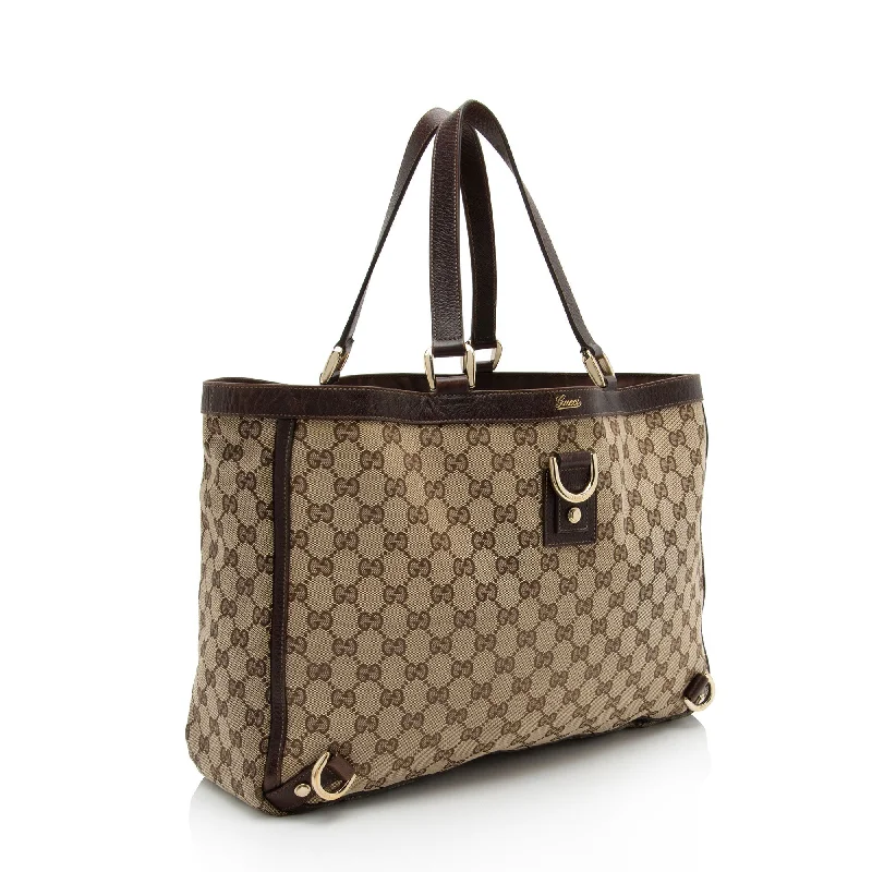 Women Gucci Sylvie bags with a detachable ribbon detailGucci GG Canvas Abbey Large Tote (4sZKed)