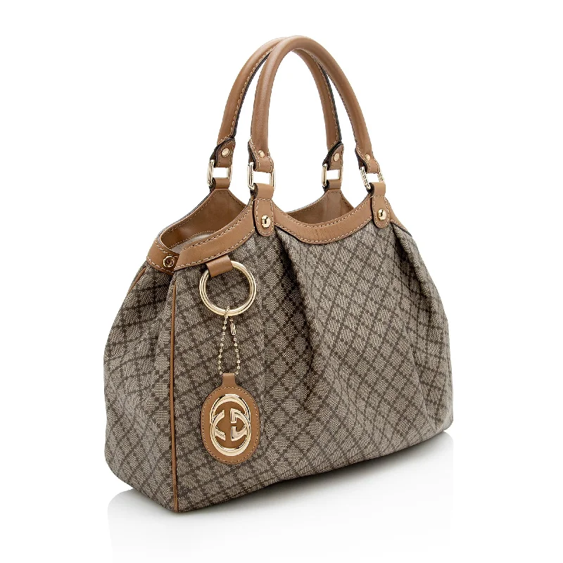 Gucci backpacks for women with a hidden back pocketGucci Diamante Canvas Sukey Medium Tote - FINAL SALE (22989)