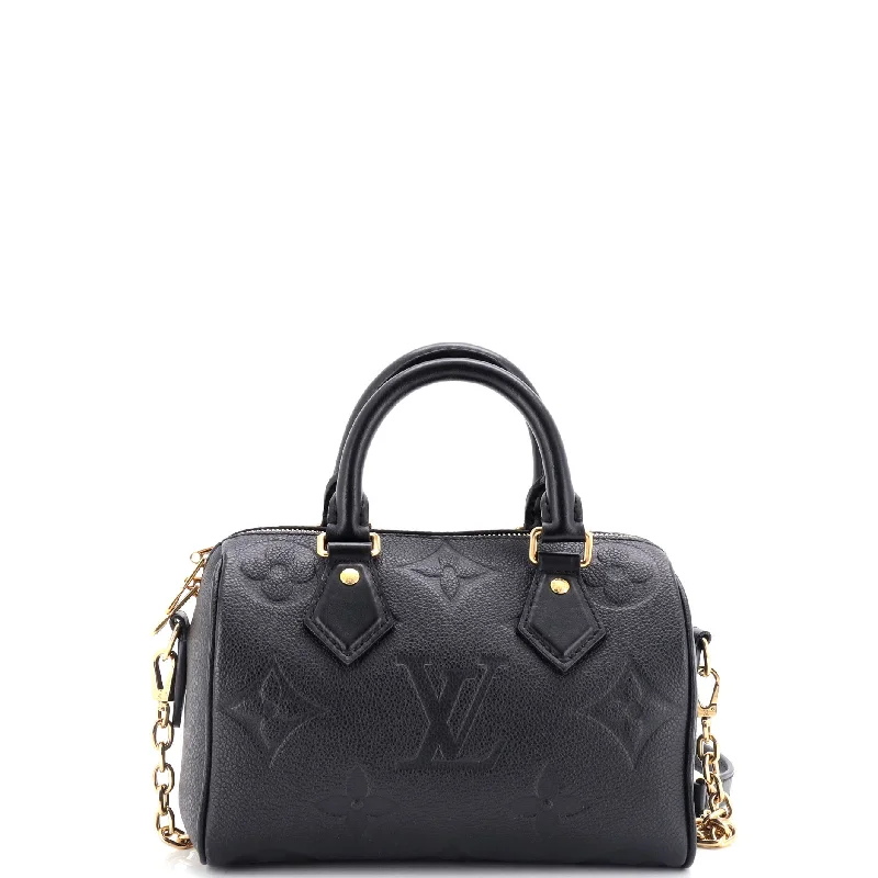 Women Gucci Sylvie bags with a monogram - embossed leatherSpeedy Bandouliere Bag Monogram Empreinte Giant 20