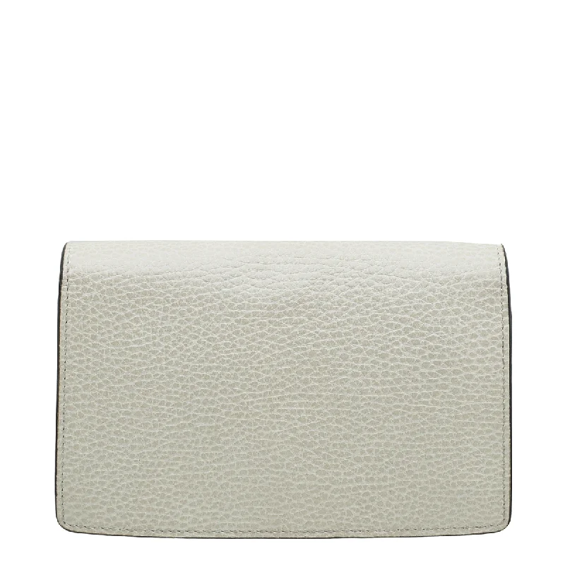 Women Gucci bags with interlocking G hardware for a classic lookGucci White Dionysus Super Mini Bag