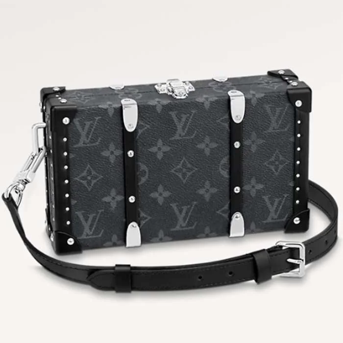 Ladies Louis Vuitton shoulder bags with a wide - width strap for comfortLouis Vuitton LV Unisex Neo Wallet Trunk Black Monogram Eclipse Coated Canvas