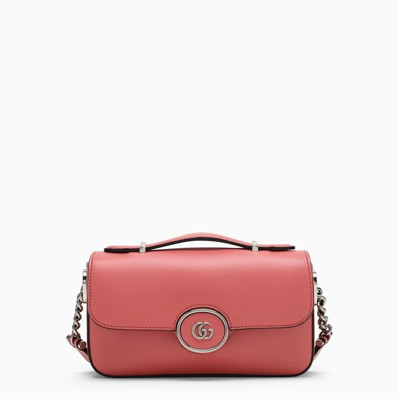 Women Gucci Sylvie bags with a crystal - embellished web stripeGucci Petite Gg Mini Shoulder Bag Pink Women