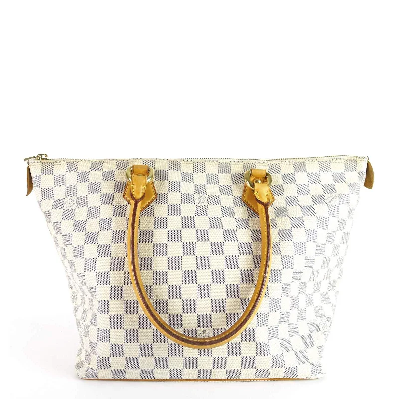 Louis Vuitton bags with a zippered interior pocket for better organizationSaleya MM Damier Azur Canvas Tote Bag