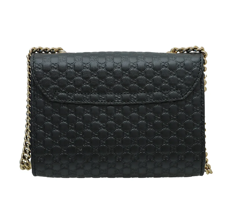 Women Gucci bags with a zippered interior pocketGucci Black GG Microguccissima Emily Bag