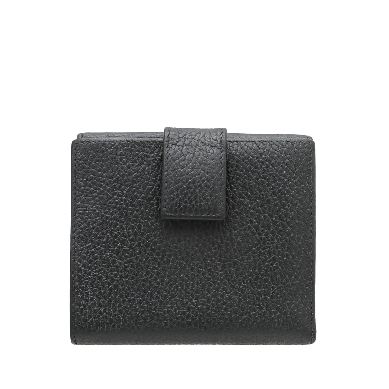 Women Gucci Sylvie bags with a crystal - embellished web stripeGucci Black GG Fremch Flap Wallet