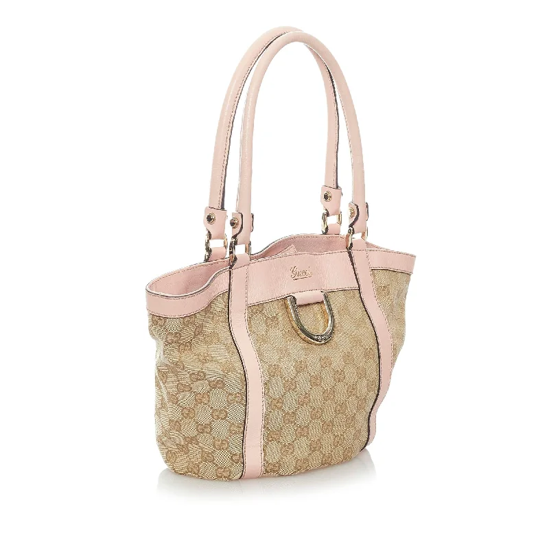 Women Gucci crossbody bags with a woven leather strapGucci GG Canvas Abbey Handbag (37762)