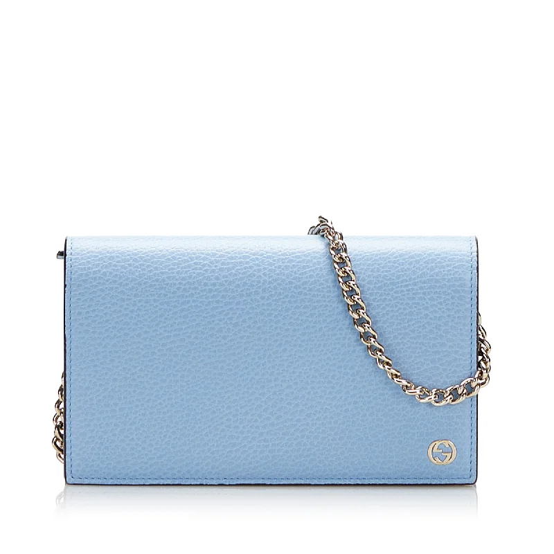 Gucci handbags for women with a patent - leather finishGucci Betty Wallet On Chain Crossbody Bag