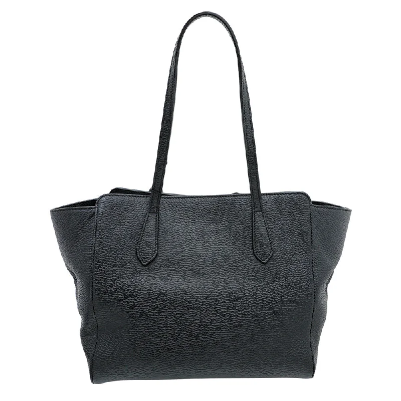 Small - sized Women Gucci shoulder bags for evening outingsGucci Black Swing Tote Small Bag