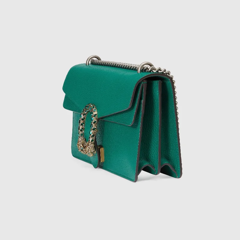 Gucci Marmont bags for women with a snakeskin - effect panelGucci Dionysus Small Shoulder Bag Green Leather