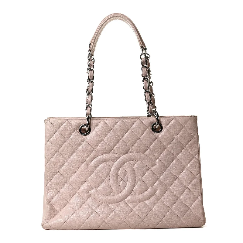 Chanel Chain Strap Handbag for Everyday UseCHANEL Caviar Quilted Grand Shopping Tote GST Blush