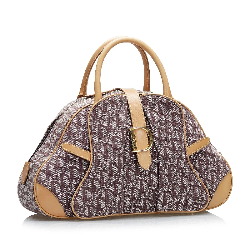 High - fashion Christian Dior bags with a geometric patternDior Oblique Double Saddle Bowler (4qoO44)