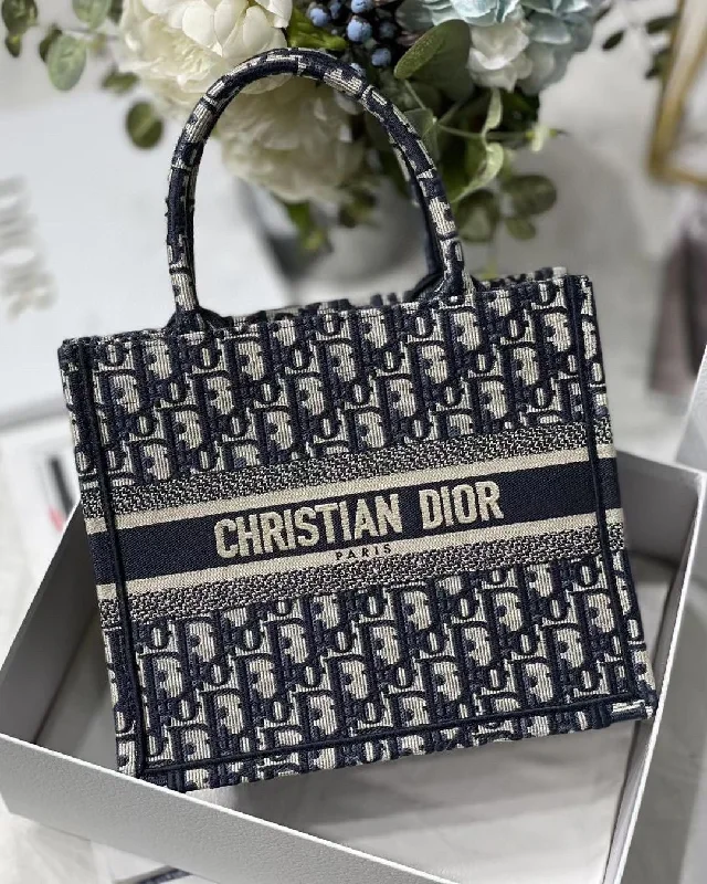 Christian Dior handbags with a detachable mirror for on - the - go touch - upsDior Women Book Tote Bag