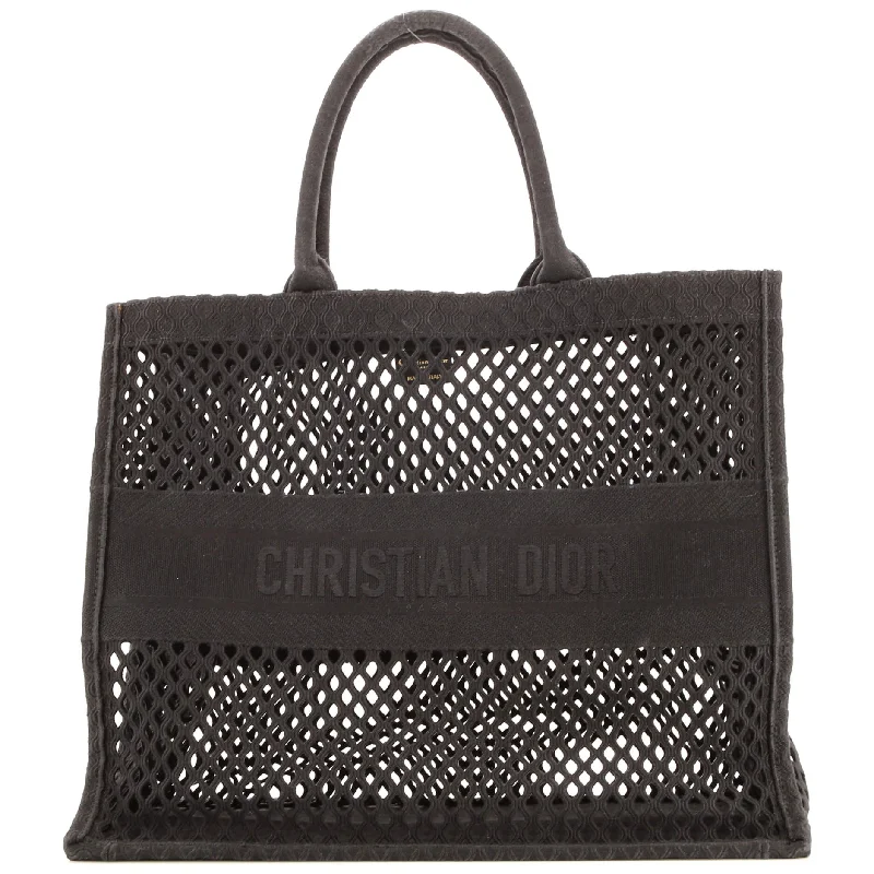 Contemporary Christian Dior handbags with a unique shapeBook Tote Mesh Large