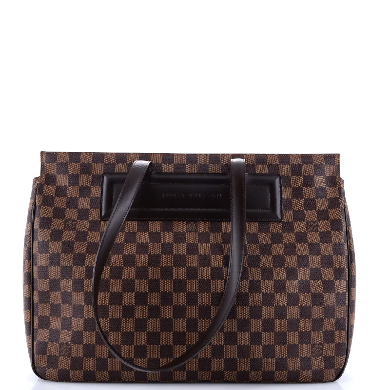 Christian Dior handbags with a detachable mirror for on - the - go touch - upsParioli Handbag Damier GM